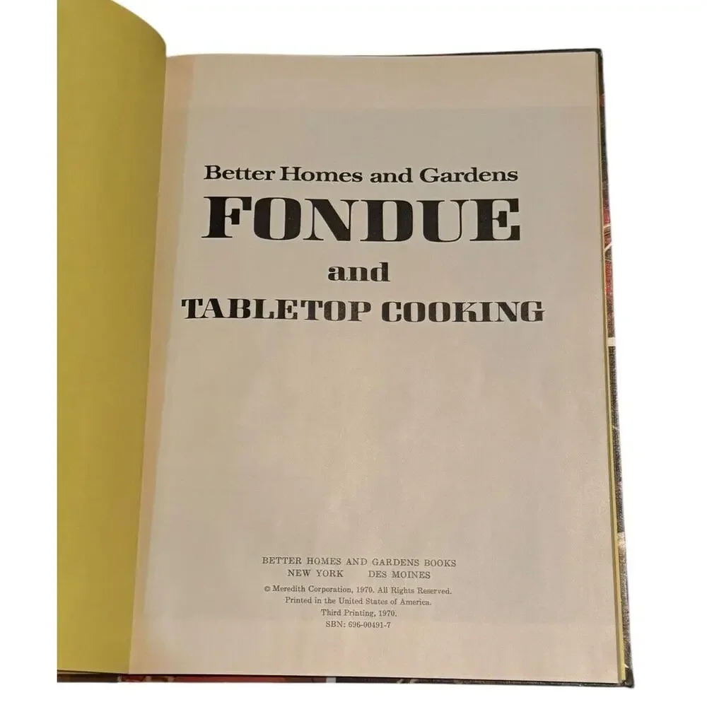 Fondue‎ And Tabletop Cooking Better Homes And Gardens VTG 1970 Edition Recipes